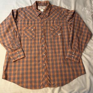 Vintage Wrangler Western Pearl Snap Shirt Men's‎ 2X Long Sleeve